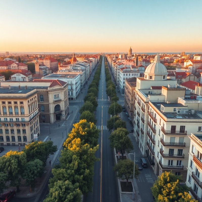 Bulevardul Tomis din Constanța, vedere aeriană